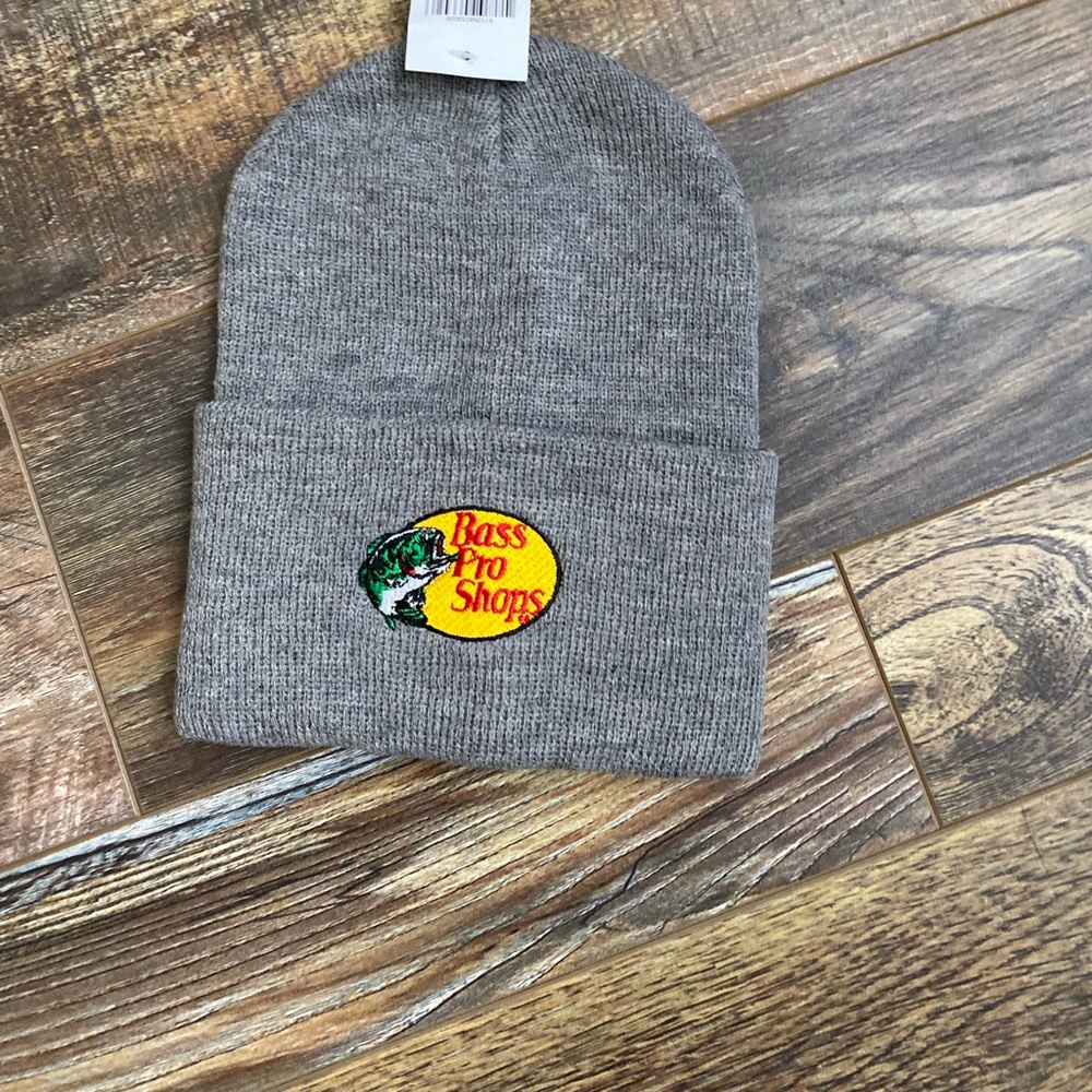 New With Tags Grey Bass Pro Shops Beanie